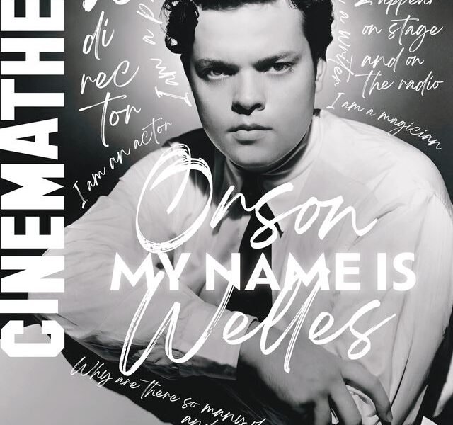 Affiche My Name is Orson Welles Conception graphique : La Cin é mathèque française / Mélanie Roero Photo : Orson Welles, 1937, George Platt Lynes - Bernard Perlin Papers. Yale Coll. of American Literature, Beinecke Rare Book and Manuscript Library
