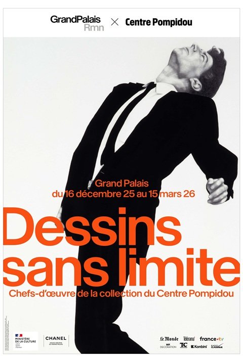 Affiche Dessins sans limite ©GrandPalaisRmn-Centre Pompidou-Paris 2025