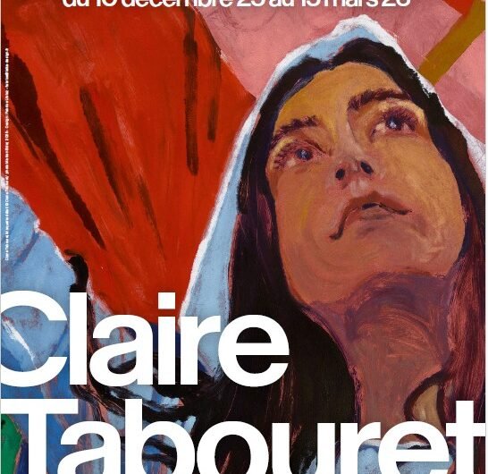 Affiche de l'exposition Claire Tabouret D'un seul souffle © GrandPalaisRmn, 2025 conception graphique Fabrice Urviez