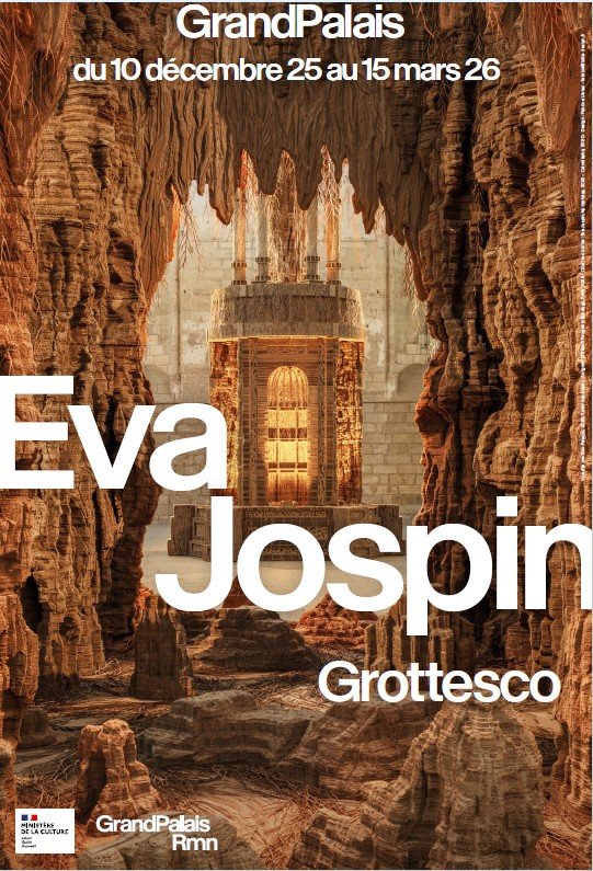 Affiche de l'exposition Eva Jospin Grottesco © GrandPalaisRmnEditions, 2025