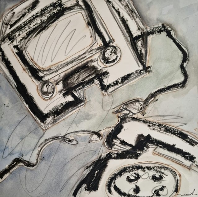 Visions Urbaines carrées - 2005-2008 - Pastel à l'huile et aquarelle sur papier 