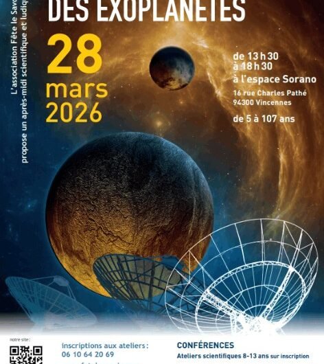 A La recherche des Exoplanètes - 28 mars 2026 - Fête le Savoir A La recherche des Exoplanètes - 28 mars 2026 Fête le Savoir Vincennes vincennes