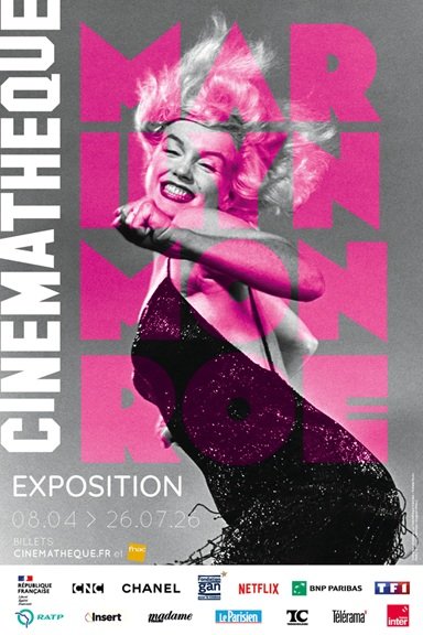 Affiche Marilyn Monroe - Cinémathèque française 8 avril - 26 Juillet 2026