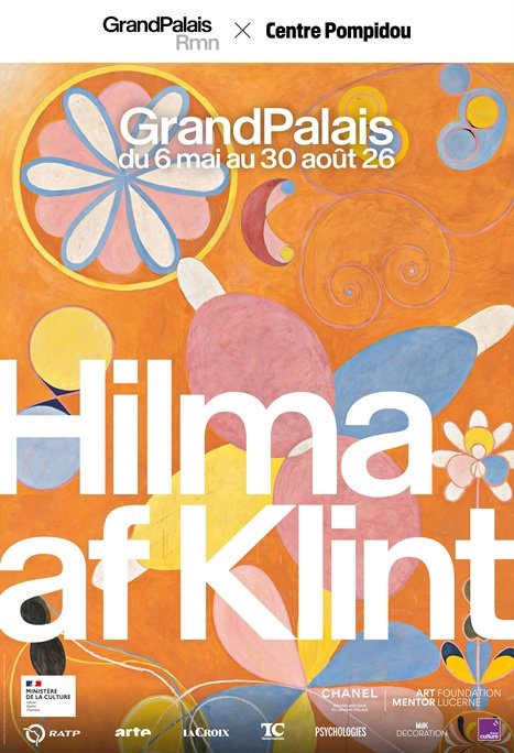Affiche de l’exposition Hilma af Klint © GrandPalaisRmn - Centre Pompidou, Paris, 2025