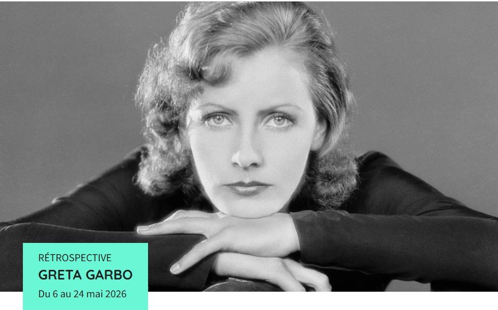 Affiche Rétrospective Cinémathèque Greta Garbo