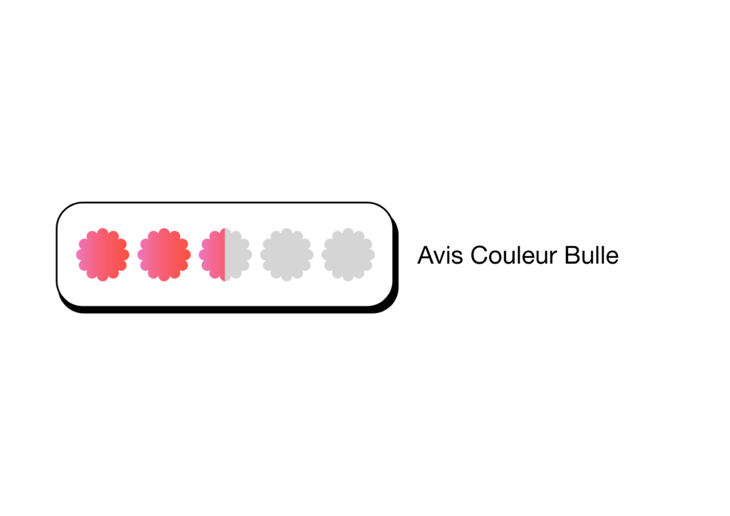 Etoiles Couleur Bulle 2,5 sur 5