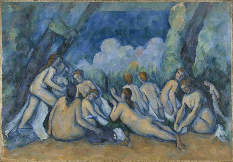 Paul Cezanne, Les Grandes Baigneuses Vers 1894-1905, huile sur toile,127.2x196.1cm, The National Gallery, Londres © photo The National Gallery, London 